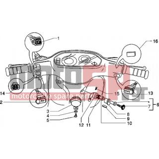 PIAGGIO - NRG MC3 < 2005 - Electrical - Switches horn - 2577032 - ΚΛΕΙΔΑΡΙΑ ΤΙΜ SCOOTER ΣΕΤ (2ΚΥΛ)