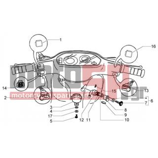 PIAGGIO - NRG MC3 DD < 2005 - Electrical - Switches - horn - 2577032 - ΚΛΕΙΔΑΡΙΑ ΤΙΜ SCOOTER ΣΕΤ (2ΚΥΛ)