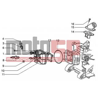 PIAGGIO - NRG MC3 DD < 2005 - Engine/Transmission - Head-cover and socket fittings - 82827R - ΒΑΛΒΙΔΑ REED SCOOTER C01C34 NSL-TEC