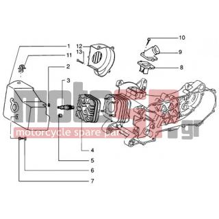 PIAGGIO - NRG MC3 DT < 2005 - Engine/Transmission - Head-cover and socket fittings
