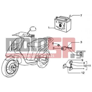 PIAGGIO - NRG MC3 DT < 2005 - Electrical - Battery - circuit breakers - 15759 - Βίδα tccic M6x20