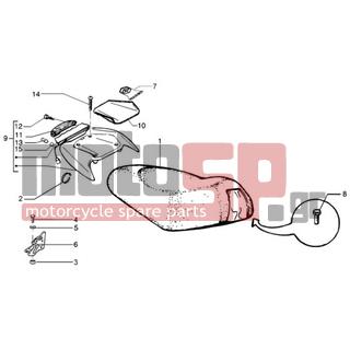 PIAGGIO - NRG MC3 DT < 2005 - Body Parts - saddle - 58129150N9 - Πλάκα