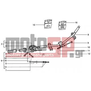 PIAGGIO - NRG MC3 DT < 2005 - Frame - steering parts - 265249 - ΒΙΔΑ MANET COSA2-FL-SCOOTER