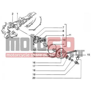 PIAGGIO - NRG MC3 DT < 2005 - Engine/Transmission - pulley drive - 483537 - ΓΡΑΝΑΖΙ ΜΑΝΙΒ SCOOTER 50-80