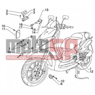 PIAGGIO - BEVERLY 125 < 2005 - Electrical - Electrical devices - 434541 - ΒΙΔΑ M6X16 SCOOTER CL10,9