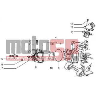 PIAGGIO - NRG POWER DD < 2005 - Engine/Transmission - Cylinder head and socket fittings - 430045 - ΒΙΔΑ ΡΑΚΟΡ ΚΕΦ SCOOTER ΥΔΡ-NEXUS 500