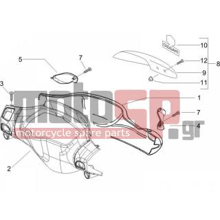 PIAGGIO - NRG POWER DD 2005 - Body Parts - COVER steering - 270793 - ΒΙΔΑ D3,8x16