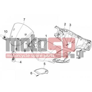 PIAGGIO - NRG POWER DD 2012 - Body Parts - COVER steering - 270793 - ΒΙΔΑ D3,8x16