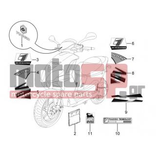 PIAGGIO - NRG POWER DD 2012 - Body Parts - Signs and stickers - 1B000185000A1 - ΑΥΤ/ΤΑ ΣΕΤ NRG POWER DD 2013 (544)
