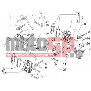 PIAGGIO - BEVERLY 250 IE E3 2006 - Brakes - brake lines - Brake Calipers - 598920 - ΒΙΔΑ ΔΑΓΚΑΝΑΣ BEVERLY-CARNABY-RUNNER