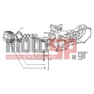 PIAGGIO - NRG POWER DT < 2005 - Engine/Transmission - Total cylinder-piston-button - 833598 - ΚΥΛΙΝΔΡΟΣ SCOOTER 50 IN-POWDD-SR 50 ΤΡΙΓ