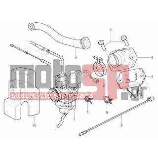 PIAGGIO - NRG POWER DT 2008 - Engine/Transmission - CARBURETOR COMPLETE UNIT - Fittings insertion - 82774R - ΒΑΛΒΙΔΑ REED FLY-NRG POWER DT-TYPH USA