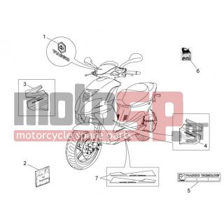 PIAGGIO - NRG POWER DT 2008 - Body Parts - Signs and stickers - 65522800A2 - ΣΗΜΑ ΠΟΔΙΑΣ NRG POW 