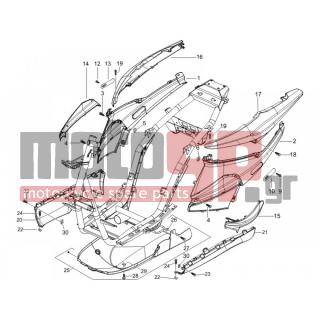 PIAGGIO - NRG POWER DT 2007 - Body Parts - Side skirts - Spoiler - 272836 - ΒΙΔΑ M6X16.