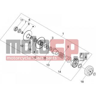 PIAGGIO - NRG POWER DT SERIE SPECIALE 2009 - Engine/Transmission - drifting pulley