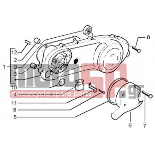 PIAGGIO - NRG POWER PUREJET < 2005 - Engine/Transmission - COVER transmission - 483859 - ΤΑΠΑ ΛΑΣΤ ΚΑΠ SCOOTER-HEX