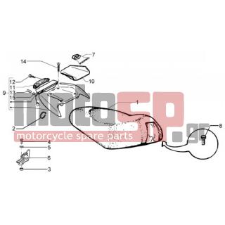 PIAGGIO - NRG PUREJET < 2005 - Body Parts - saddle - 62082300A5 - Πινακίδα