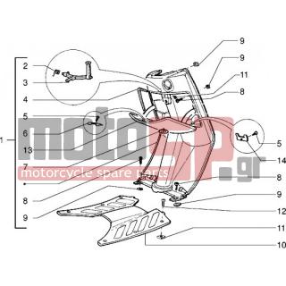 PIAGGIO - SFERA RST 125 < 2005 - Frame - FRONT glove - 258249 - ΒΙΔΑ M4,2x19 (ΛΑΜΑΡΙΝΟΒΙΔΑ)