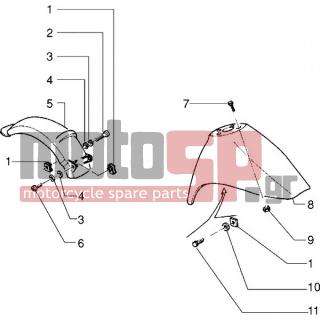 PIAGGIO - SFERA RST 125 < 2005 - Body Parts - Fender front and back - 30054 - Βίδα