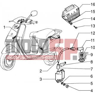 PIAGGIO - SFERA RST 50 < 2005 - Electrical - Electrical devices - 255256 - ΛΑΣΤΙΧΑΚΙ