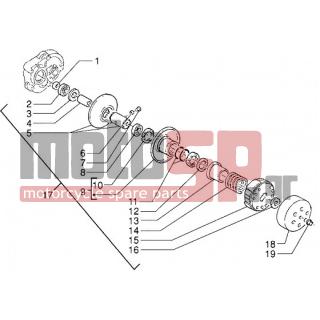 PIAGGIO - SKIPPER 150 < 2005 - Engine/Transmission - cooling pipe strap-insertion tube - 431069 - ΡΟΥΛΕΜΑΝ 61903-2RS1