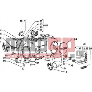 PIAGGIO - SKIPPER 150 4T < 2005 - Engine/Transmission - Start with pedal-cooling sump - 430264 - ΒΙΔΑ M5X10