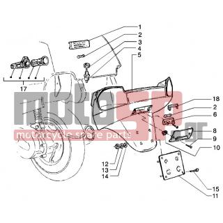 PIAGGIO - SUPER HEXAGON GTX 125 < 2005 - Body Parts - Base plate and light Baggage - 2947730090 - Καπάκι