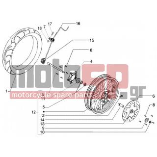 PIAGGIO - BEVERLY 250 RST < 2005 - Frame - FRONT wheel - 219277 - ΠΑΞΙΜΑΔΙ M6 6H