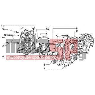 PIAGGIO - SUPER HEXAGON GTX 125 < 2005 - Engine/Transmission - OIL PAN - 18575 - Βίδα tccic M5x10