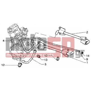PIAGGIO - SUPER HEXAGON GTX 125 < 2005 - Engine/Transmission - cooling pipes - 5746434 - Σωλήνας