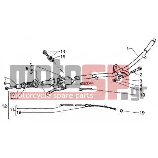 PIAGGIO - SUPER HEXAGON GTX 180 < 2005 - Πλαίσιο - steering parts - CM060913 - ΣΚΡΙΠ ΓΚΑΖΙΟΥ ΗΕΧAGON 125-180 GTX+SUPER