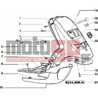 PIAGGIO - TYPHOON  125 < 2005 - Body Parts - Apron-front-spoiler Sill - 9298005005 - Μάσκα