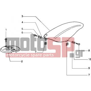 PIAGGIO - TYPHOON  125 < 2005 - Body Parts - Fender front and back - 259830 - ΒΙΔΑ SCOOTER
