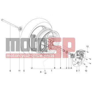 PIAGGIO - TYPHOON 125 4T 2V E3 2010 - Frame - front wheel - 56434R - ΑΤΕΡΜΩΝΑΣ ΚΟΝΤΕΡ ΤΥΡΗ ΜΥ10-SP CITY ONE