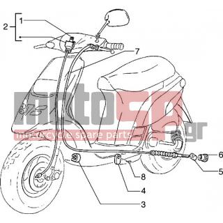 PIAGGIO - TYPHOON 125 X < 2005 - Electrical - Cables-rear brake-odometer