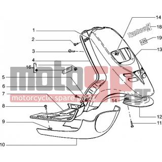 PIAGGIO - TYPHOON 125 X < 2005 - Body Parts - Apron-front-spoiler Sill - 9298005033 - Μάσκα