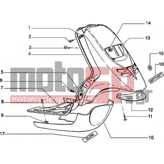 PIAGGIO - TYPHOON 50 < 2005 - Body Parts - Apron-front-spoiler Sill - 9298005041 - Μάσκα