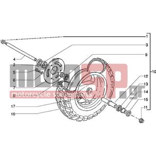 PIAGGIO - TYPHOON 50 2004 - Frame - FRONT wheel - 270991 - ΒΑΛΒΙΔΑ ΤΡΟΧΟΥ TUBELESS D=12mm