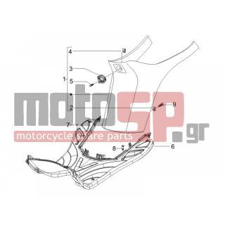 PIAGGIO - TYPHOON 50 2T E2 2010 - Body Parts - Central fairing - Sill - 258249 - ΒΙΔΑ M4,2x19 (ΛΑΜΑΡΙΝΟΒΙΔΑ)