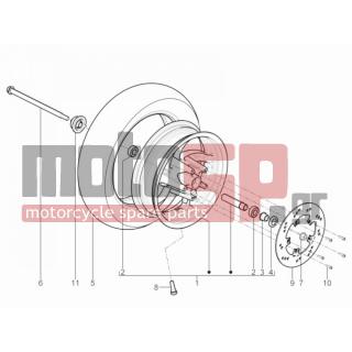 PIAGGIO - TYPHOON 50 2T E2 2011 - Frame - front wheel - 56434R - ΑΤΕΡΜΩΝΑΣ ΚΟΝΤΕΡ ΤΥΡΗ ΜΥ10-SP CITY ONE