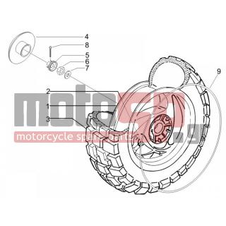 PIAGGIO - TYPHOON 50 SERIE SPECIALE 2007 - Frame - rear wheel - 270991 - ΒΑΛΒΙΔΑ ΤΡΟΧΟΥ TUBELESS D=12mm