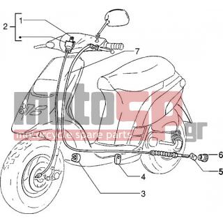 PIAGGIO - TYPHOON 50 XR < 2005 - Electrical - Cables-rear brake-odometer