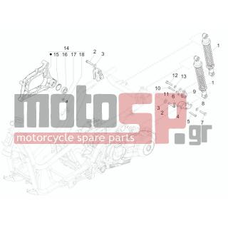 PIAGGIO - X EVO 125 EURO 3 2013 - Suspension - Place BACK - Shock absorber - 82545R - ΡΟΥΛΕΜΑΝ ΠΙΣΩ ΤΡΟΧΟΥ SCOOTER (17X47X14)