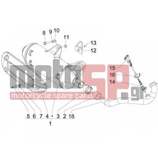 PIAGGIO - BEVERLY 250 TOURER E3 2009 - Exhaust - silencers - 599208 - ΒΙΔΑ ΠΙΣ ΦΑΝΟΥ Μ8Χ35