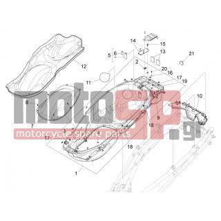 PIAGGIO - X10 125 4T 4V I.E. E3 2012 - Body Parts - bucket seat - 675023 - ΜΟΚΕΤΑ ΚΟΥΒΑ ΣΕΛΛΑΣ Χ10