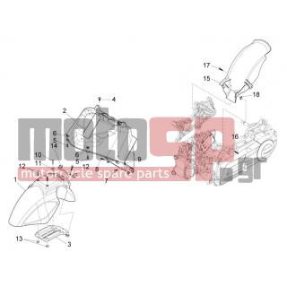 PIAGGIO - X10 125 4T 4V I.E. E3 2012 - Body Parts - Apron radiator - Feather - CM179301 - ΒΙΔΑ TORX (H=16)