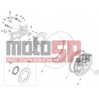 PIAGGIO - X10 125 4T 4V I.E. E3 2012 - Frame - rear wheel - 434541 - ΒΙΔΑ M6X16 SCOOTER CL10,9