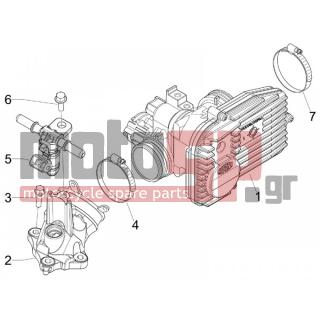 PIAGGIO - BEVERLY 250 TOURER E3 2008 - Engine/Transmission - Throttle body - Injector - Fittings insertion - 830061 - ΠΑΞΙΜΑΔΙ M5X16