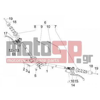 PIAGGIO - BEVERLY 250 TOURER E3 2009 - Frame - Wheel - brake Antliases - 655554 - ΒΙΔΑ ΤΙΜΟΝΙΟΥ ΗΕΧ LX/T-250/SP CITY 50 2T