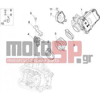 PIAGGIO - X10 350 4T 4V I.E. E3 2014 - Engine/Transmission - Throttle body - Injector - Fittings insertion - B014403 - ΚΑΠΑΚΙ ΠΕΤΑΛΟΥΔΑ INJECT SCOOTER 350 MY11